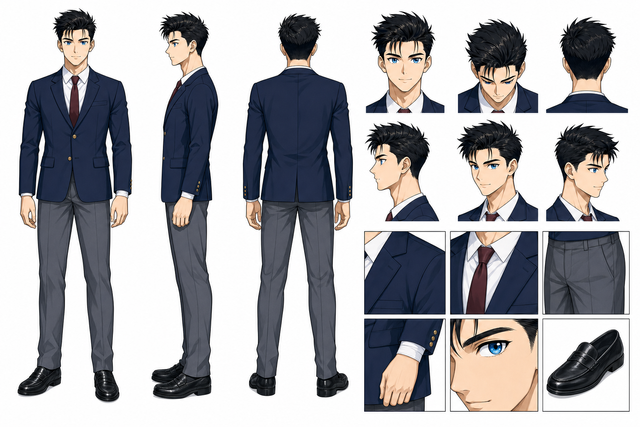 浅井湊 制服キャラクターデザイン